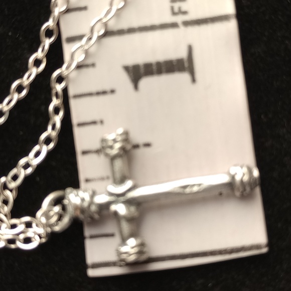 Sterling Silver Cross Pendant Necklace - Picture 6 of 11